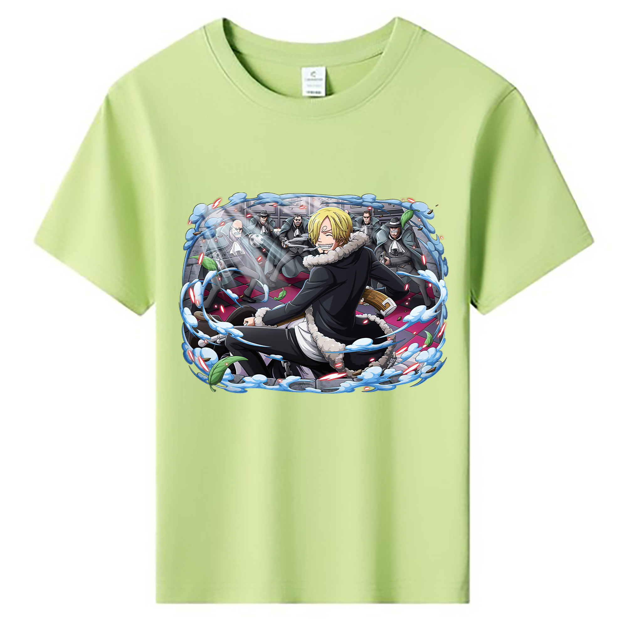（画像用） ワンピース サンジ ONE PIECE Sanji 綿100％キッズTシャツ（フロントプリント）
